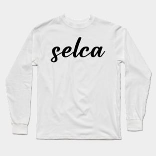 selca letter typography Long Sleeve T-Shirt